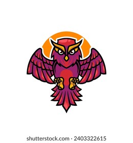 Owl mascot design template illustration 