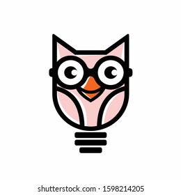 Owl mascot formed the bulb