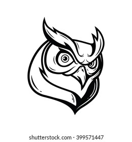 Owl Mascot Logo, Character Illustration