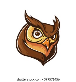 Owl Mascot Logo, Character Illustration