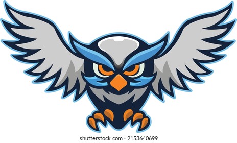 Owl Mascot logo Design. Brave owl Face vector template. owl Head design for graphic, owl Logo icon Sport Team logo design, Vector Template Illustration, Mascot Brave bird Logo design, bird head art