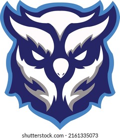 Owl Mascot logo Design. Brave owl Face vector template. owl Head design for graphic, owl Logo icon Sport Team logo design, Vector Template Illustration, Mascot Brave bird Logo design, bird head art