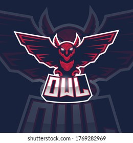 owl mascot logo design vector with modern illustration 