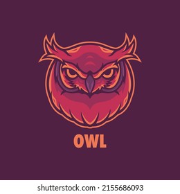 Owl mascot logo design vector with modern illustration concept style for badge, emblem and t shirt printing.
