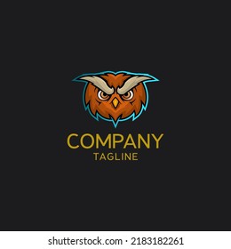 Owl mascot logo design vector