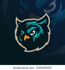 Owl mascot logo design vector with modern illustration concept style for badge, emblem and t shirt printing. Owl head illustration.