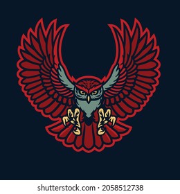 Owl Mascot Logo Esport style