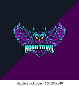 Owl Mascot Logo for Gaming, Stream Channel or Community
