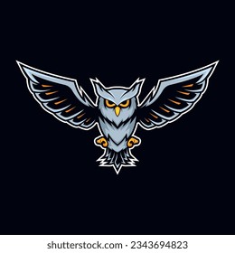 Owl Mascot Logo Gaming Vektorgrafik