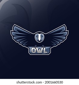 Diseño de la plantilla del logotipo de la mascota de búho