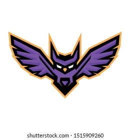 owl mascot logo template for esport activity