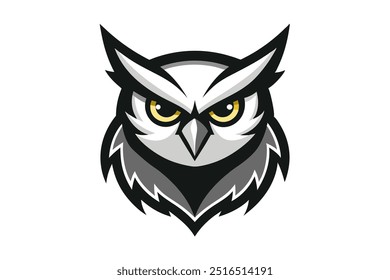 Ilustração do vetor do logotipo do mascote da coruja