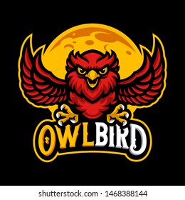 Owl mascot Logo vector template