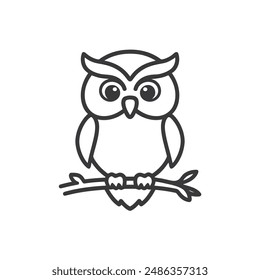 Owl mascot style logo design vector with modern illustration concept style for badge, emblem and tshirt printing