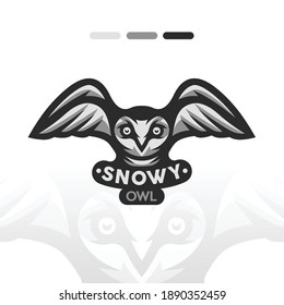 Owl Mascot with typography inclouded.