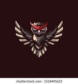 Owl Mascot Vector Logo Design