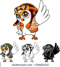 owl mascot who acts like a pilot