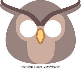 Owl mask. Funny bird party fun color icon