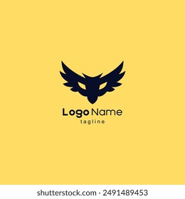 owl mask logo design vector