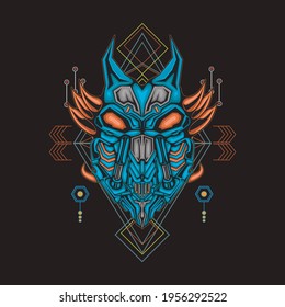 Owl Mecha Illustrration And T-shirt Design