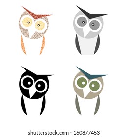 owl minimal design collection set