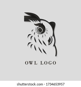 owl minimal logo , icon , symbol ,vector.