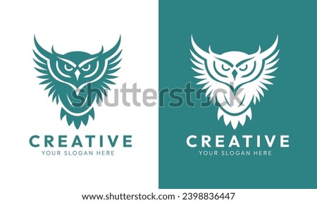 Owl minimal logo, owl vector illustration, agency logo, business logo illustration