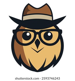 Owl Minimal Vector Illustration Design