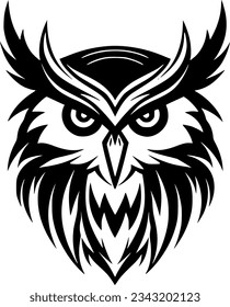 Owl - Minimalist and Flat Logo - Vector illustration