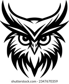 Owl - Minimalist and Flat Logo - Vector illustration