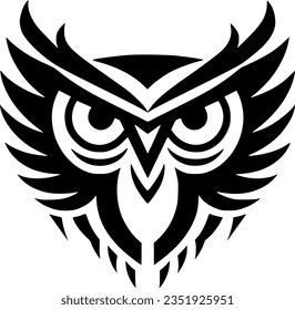 Owl - Minimalist and Flat Logo - Vector illustration