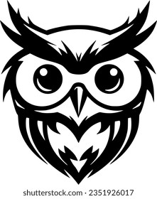 Owl - Minimalist and Flat Logo - Vector illustration