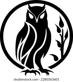 Owl | Minimalist and Simple Silhouette - Vector illustration
