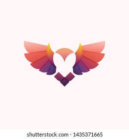 owl modern illustration logo vector
