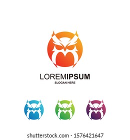 Owl modern logo vector illustration