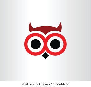 Owl Modern mascot vector logo design