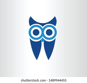 Owl Modern mascot vector logo design