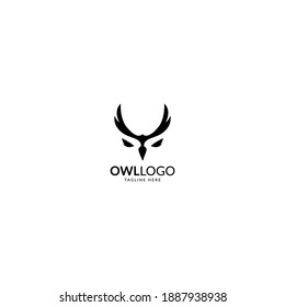 Logo-Design der Eule mit einfachem, modernem Stil