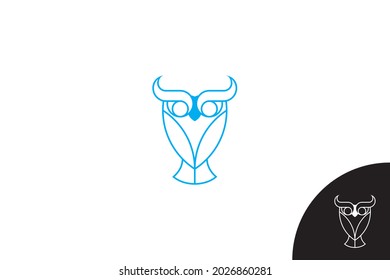 
Eule-Monogramm-Logo. sehr geeignet für Unternehmen, Industriezweige, Unternehmen, Symbole, Initialen usw.