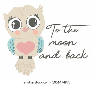 owl to the moon and back - vector illustration bird nursery decor -  kids sweet lettering sticker hand drawn cute lovely unicorn vector for kids t shirt
lovely unicorn illustration graphic vector