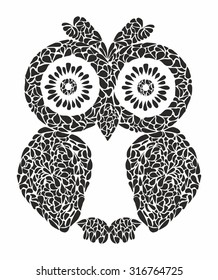 Owl mosaic