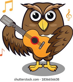 owl music band player plaing guitar