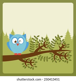owl nature design, vector illustration eps10 graphic 