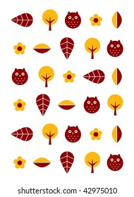 owl nature pattern card