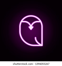 owl neon icon. Elements of autumn set. Simple icon for websites, web design, mobile app, info graphics