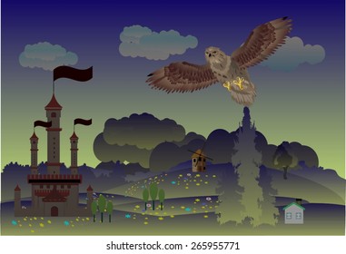 Owl in night