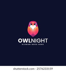 Owl Night Gradient Colorful Logo