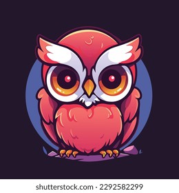 Owl on a black background