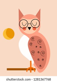 Owl on branch