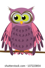 Owl On A Branch